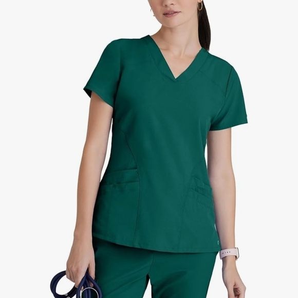 Barco Uniforms Tops - Women's V-Neck Scrub Top - Green